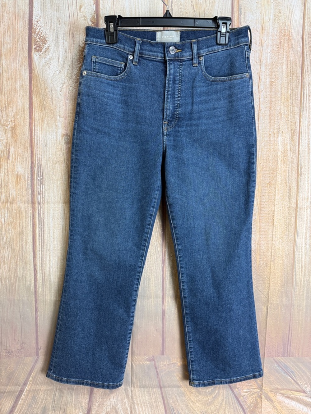 💙EVERLANE The Kick Crop Jean Medium Blue Size 31